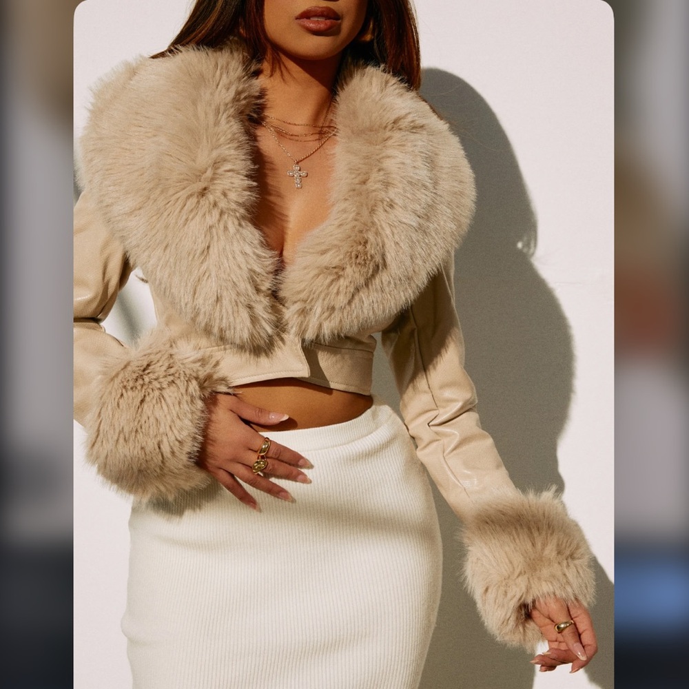 Kaylin Faux Fur Crop Jacket